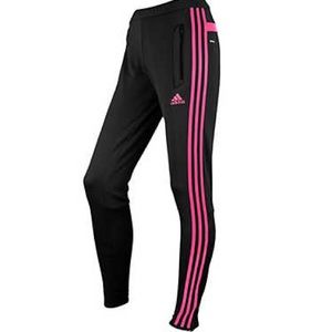 Adidas tiro Pink 3 stripe workout pants